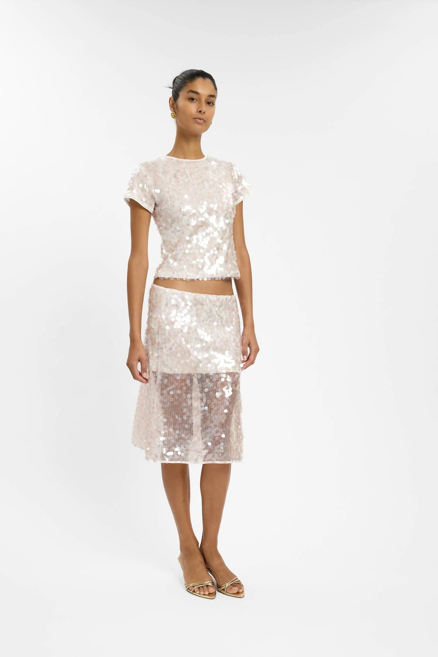 Fitted Tee | Pink Sequin sold by With Harper Lu product image thumbnail 5