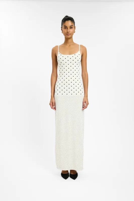Pre-order: Slip Dress | White Polka sold by With Harper Lu
