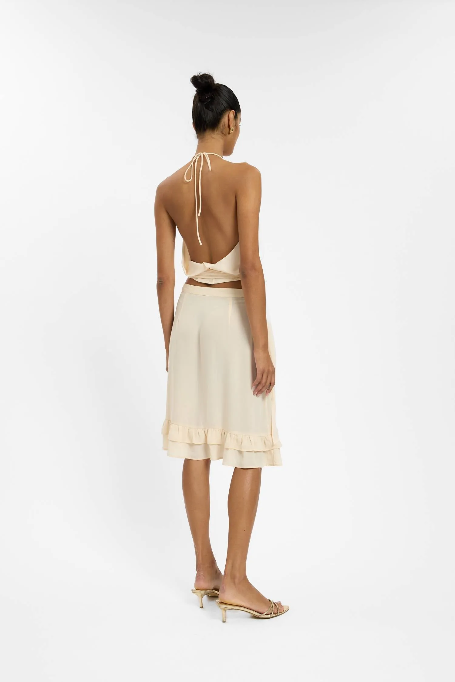 Frill Midi Skirt | Ivory sold by With Harper Lu product image thumbnail 2