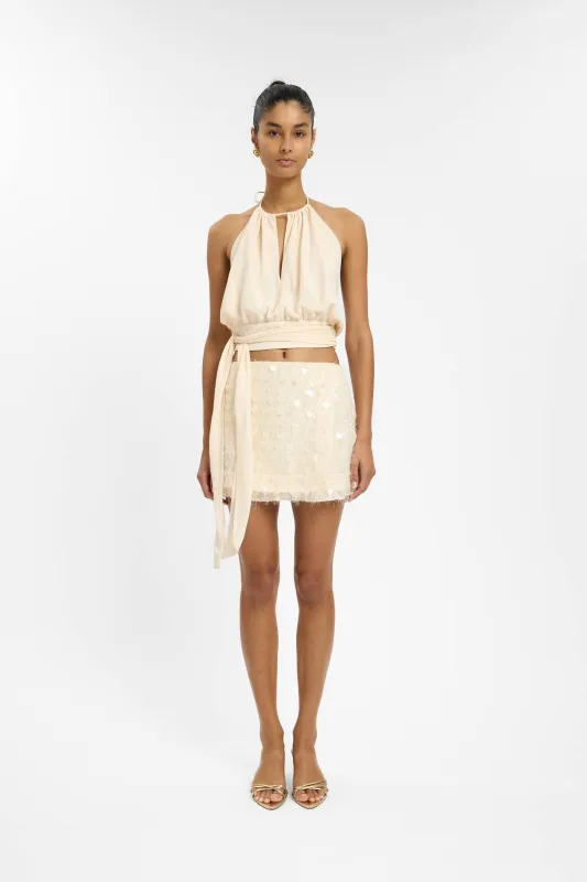 Layered Mini Skirt | Jacquard sold by With Harper Lu
