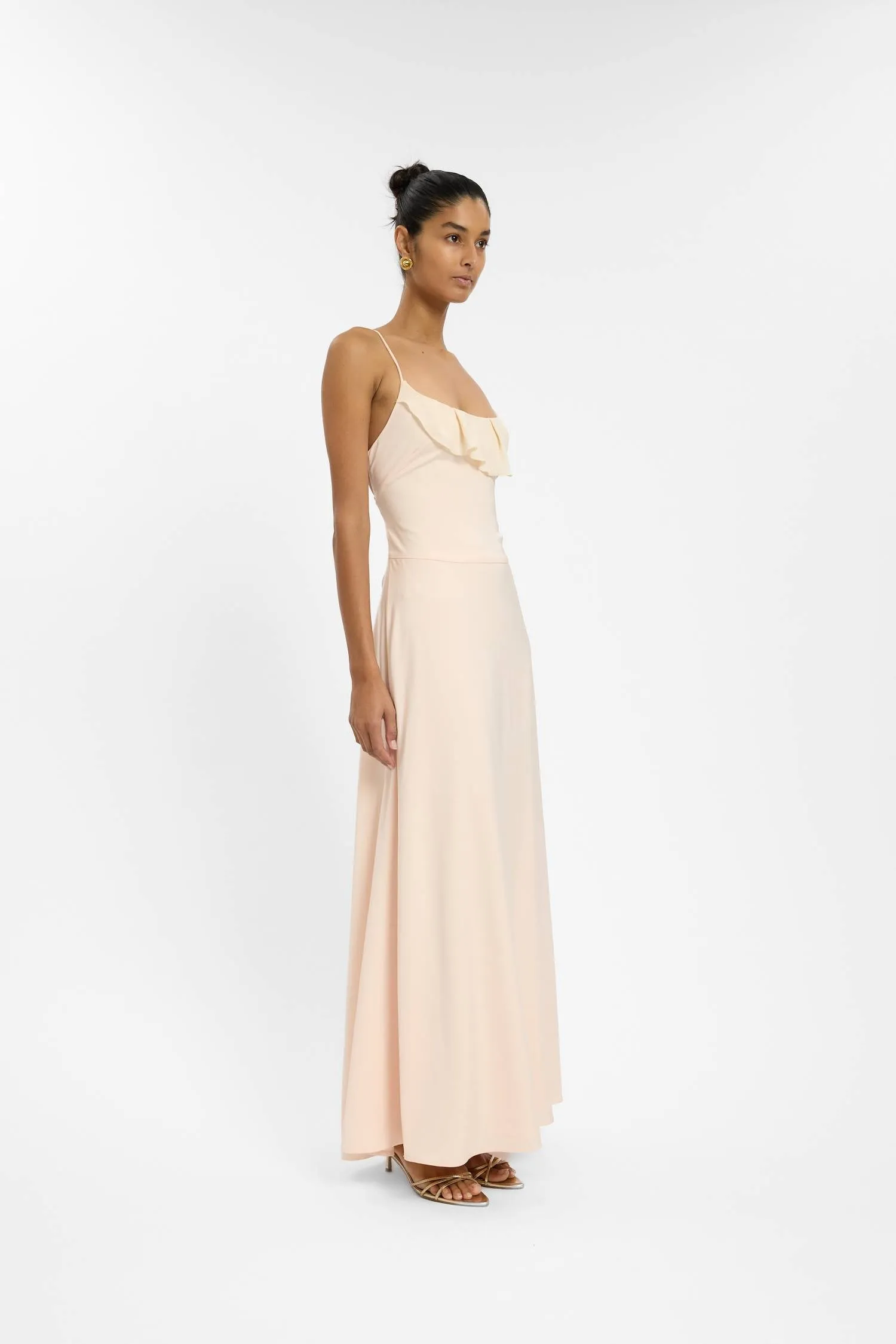 Frill Backless Maxi Dress | Blush Satin sold by With Harper Lu product image thumbnail 5