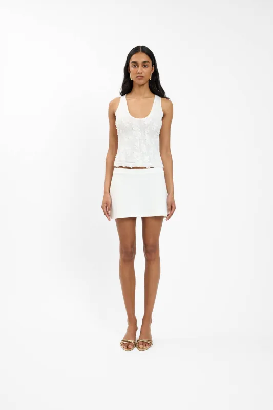 Mini Skirt | White sold by With Harper Lu