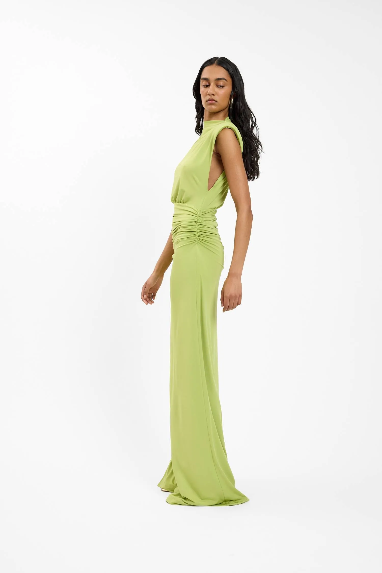 Structured Shoulder Gown | Emerald sold by With Harper Lu product image thumbnail 4