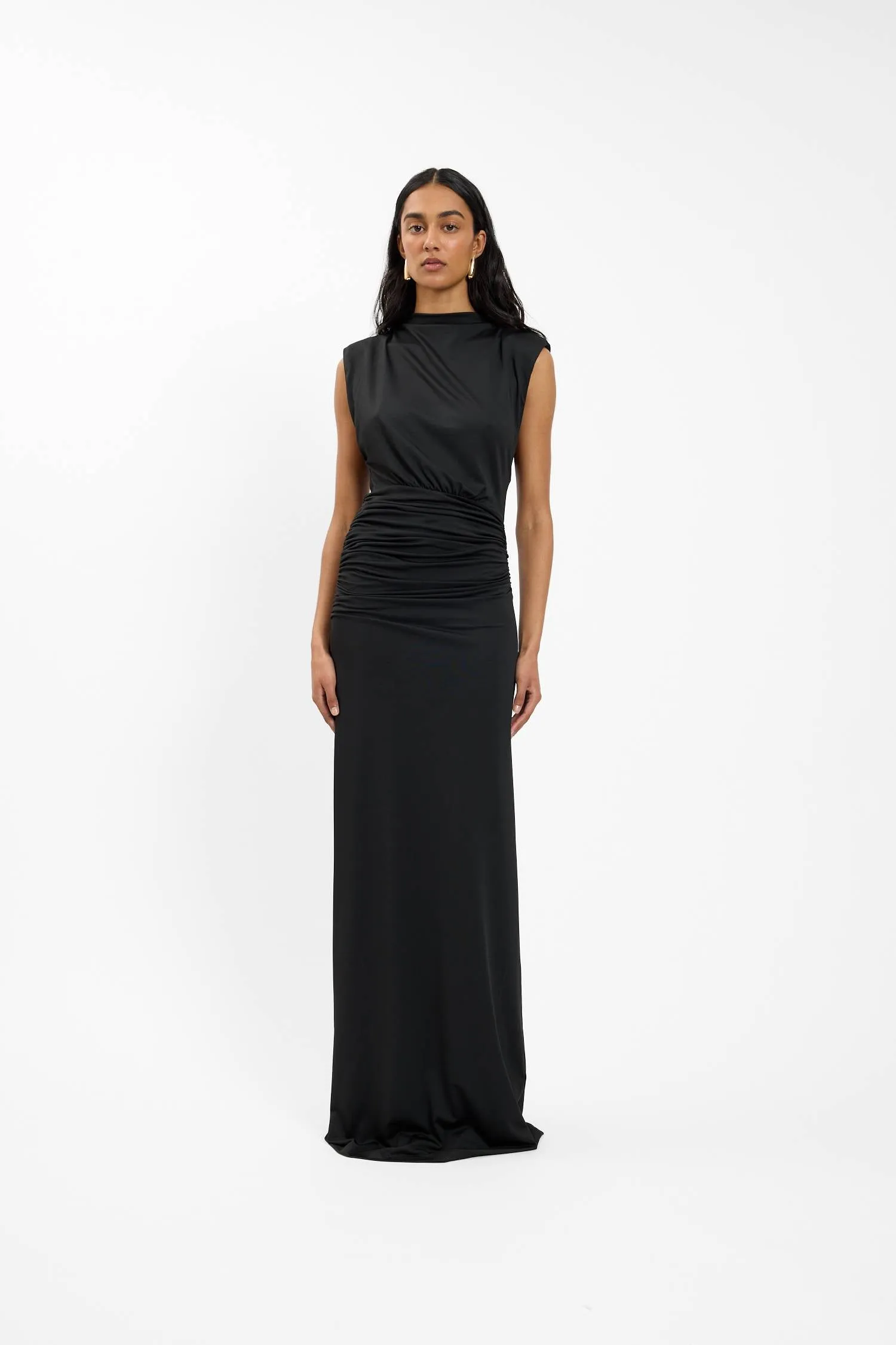 Structured Shoulder Gown | Black sold by With Harper Lu