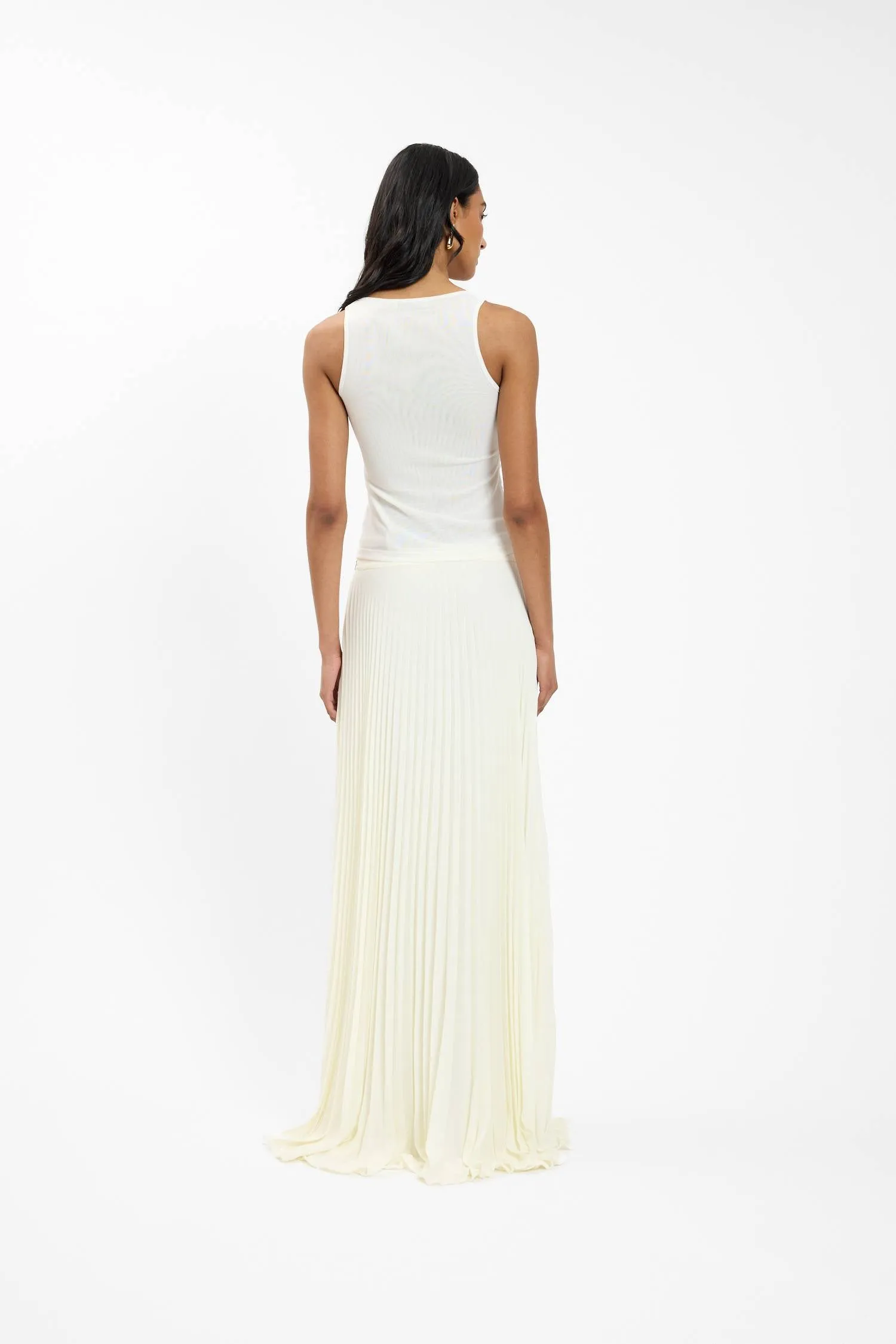 Sunray Pleat Maxi Skirt | Ivory sold by With Harper Lu product image thumbnail 2