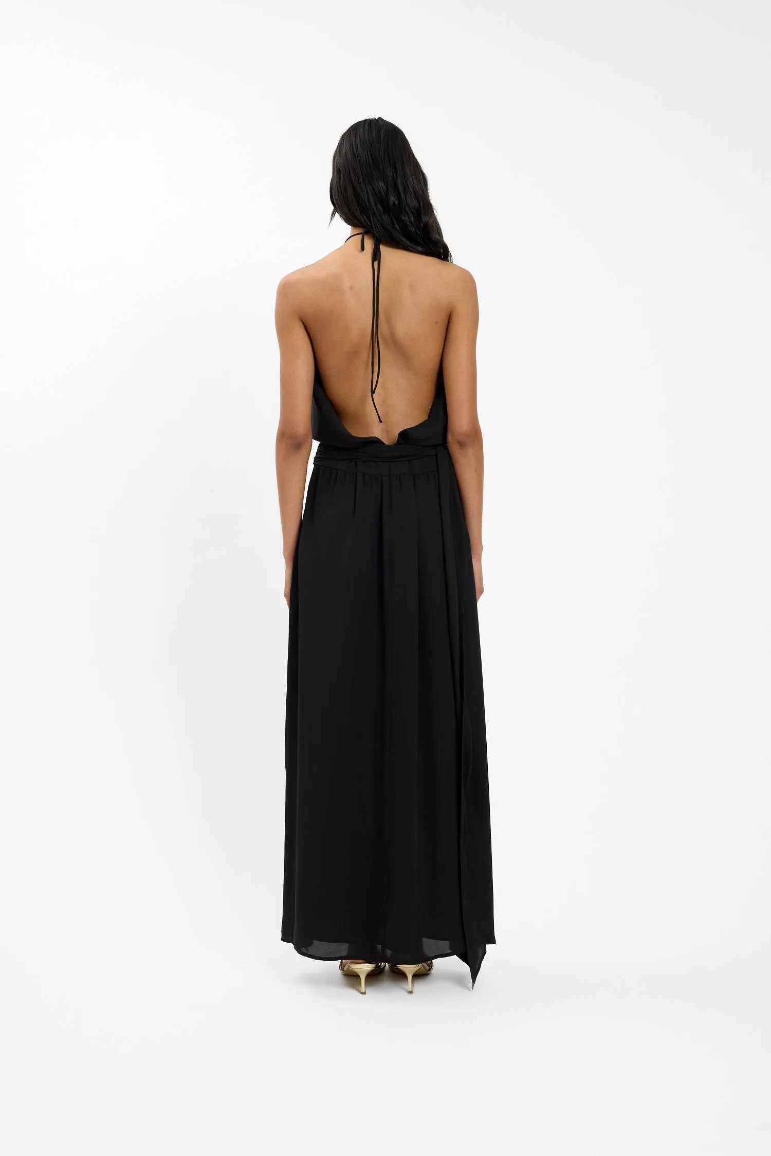 Draped Backless Gown | Black sold by With Harper Lu product image thumbnail 2