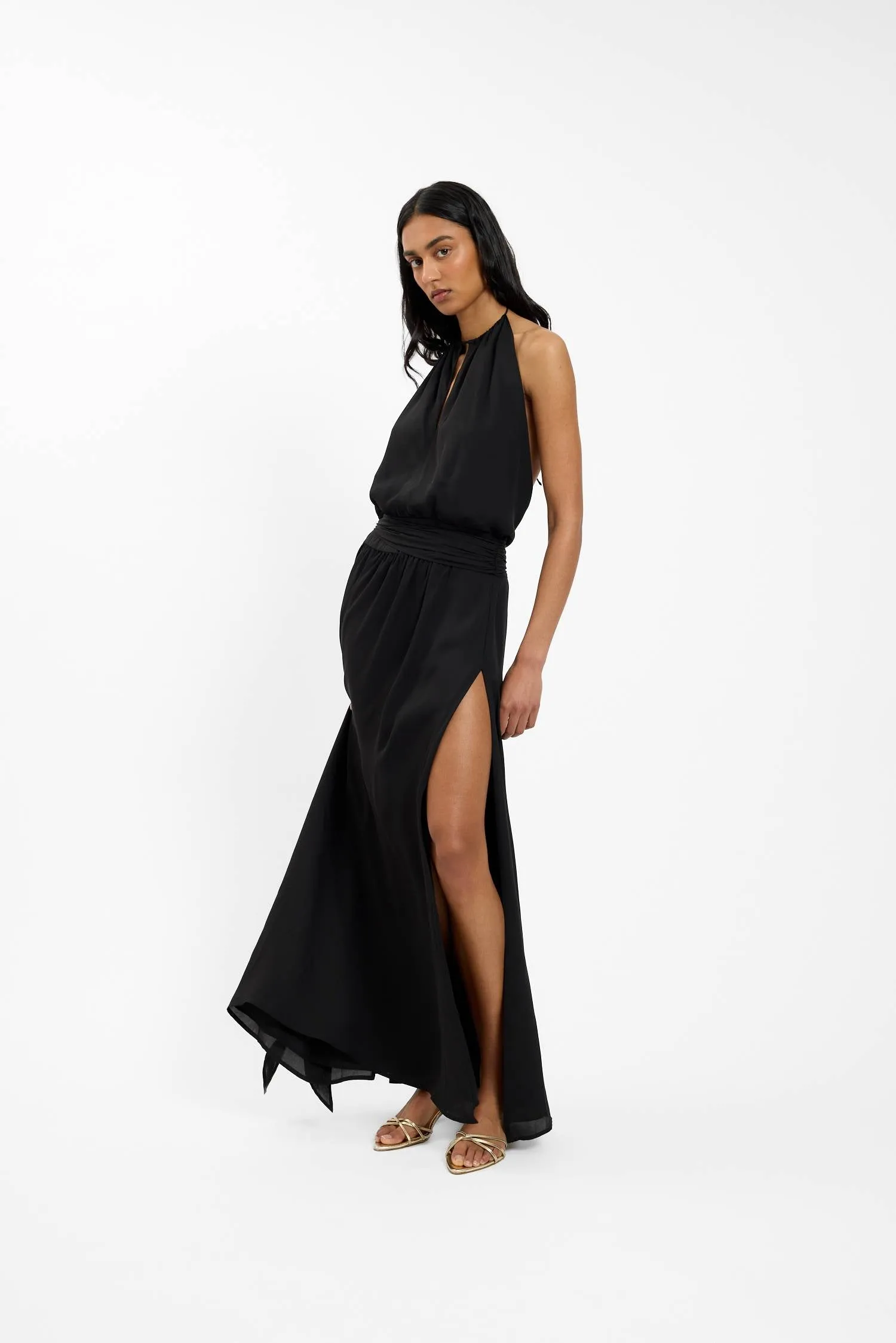 Draped Backless Gown | Black sold by With Harper Lu product image thumbnail 5