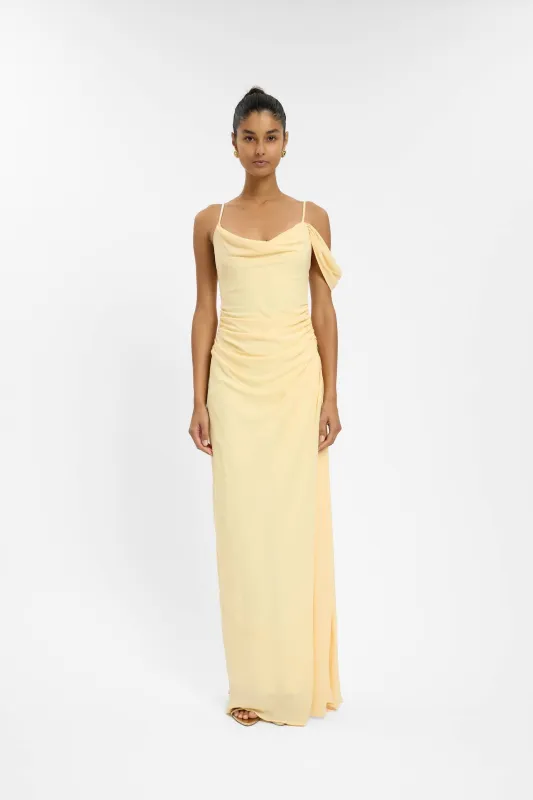 Draped Gown | Lemon sold by With Harper Lu