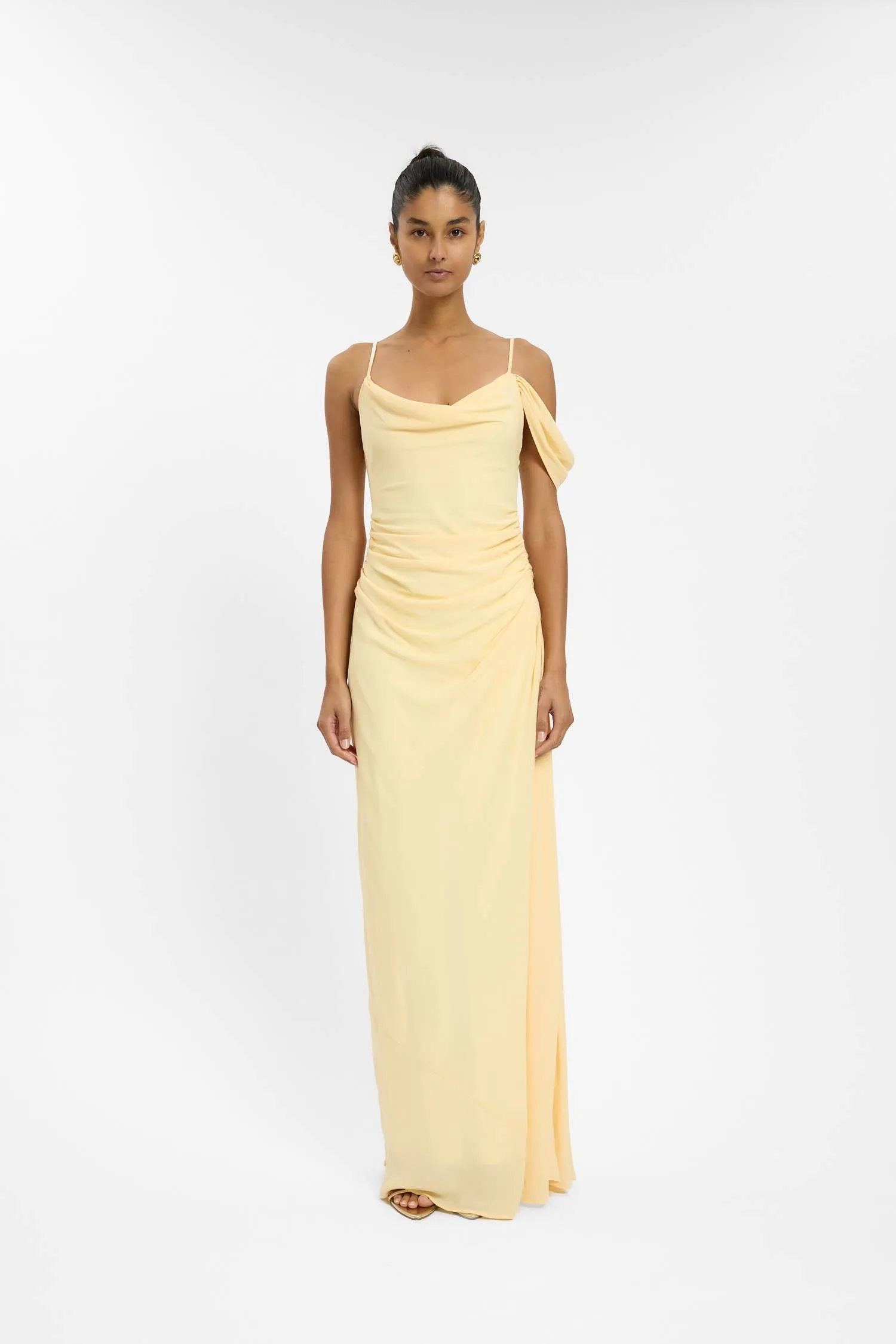 Draped Gown | Lemon sold by With Harper Lu