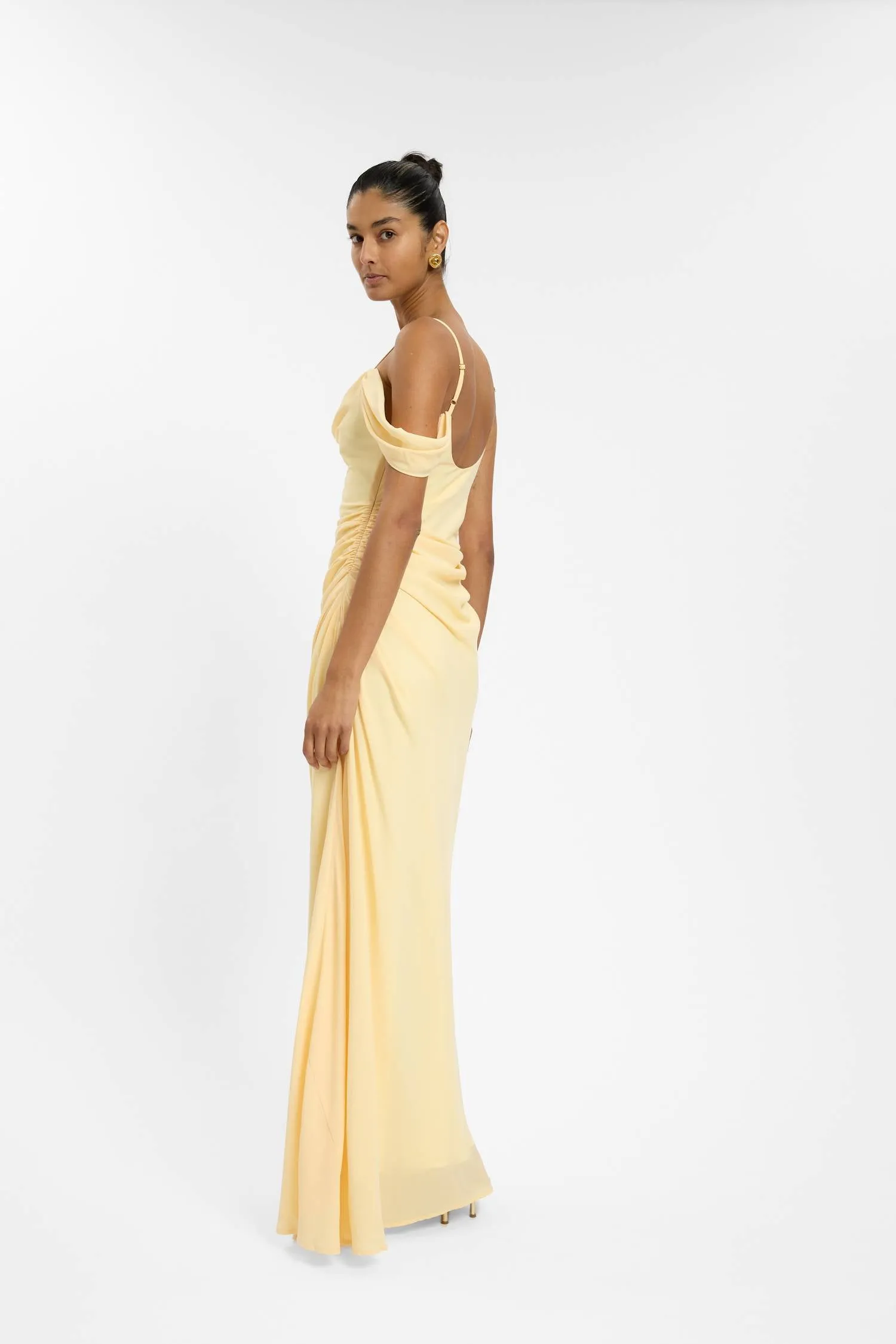 Draped Gown | Lemon sold by With Harper Lu product image thumbnail 4