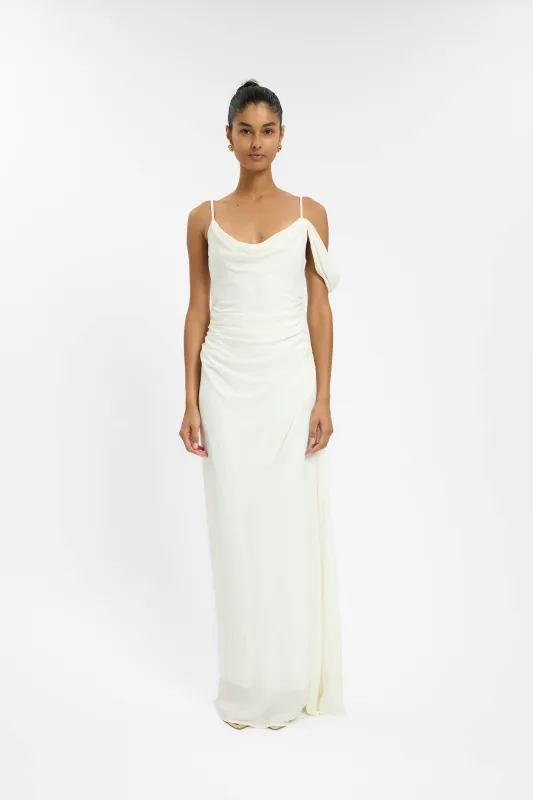 Draped Gown | White sold by With Harper Lu