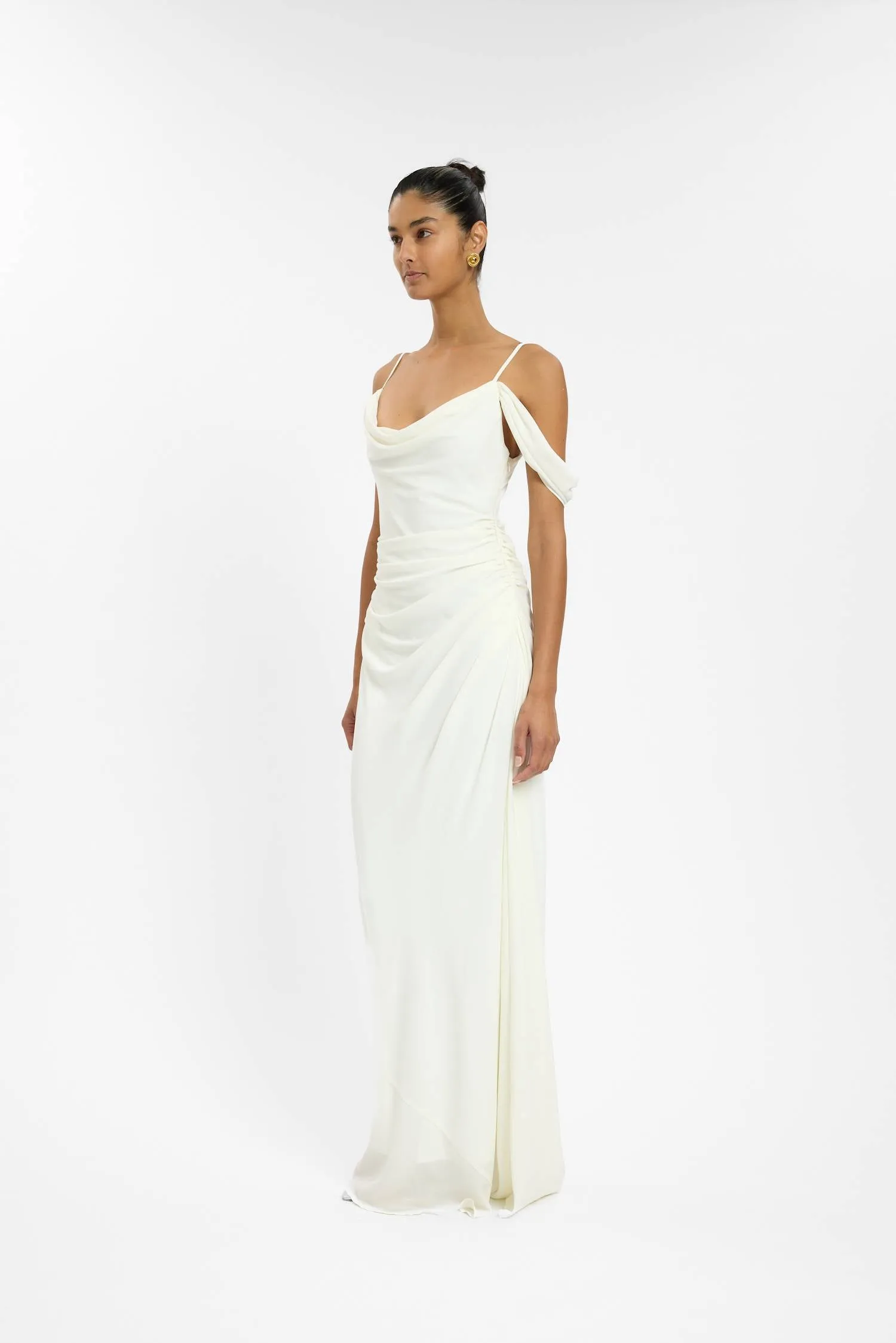 Draped Gown | White sold by With Harper Lu product image thumbnail 5