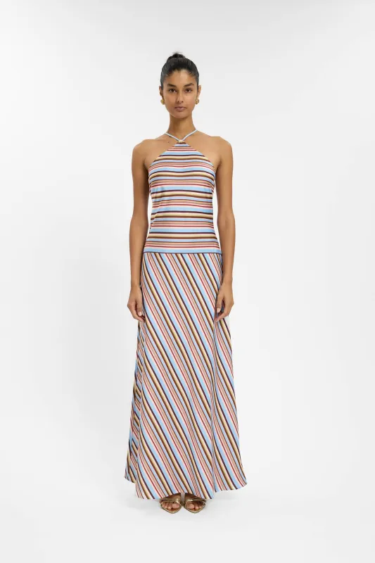 Halter Maxi Dress | Vintage Stripe made by With Harper Lu