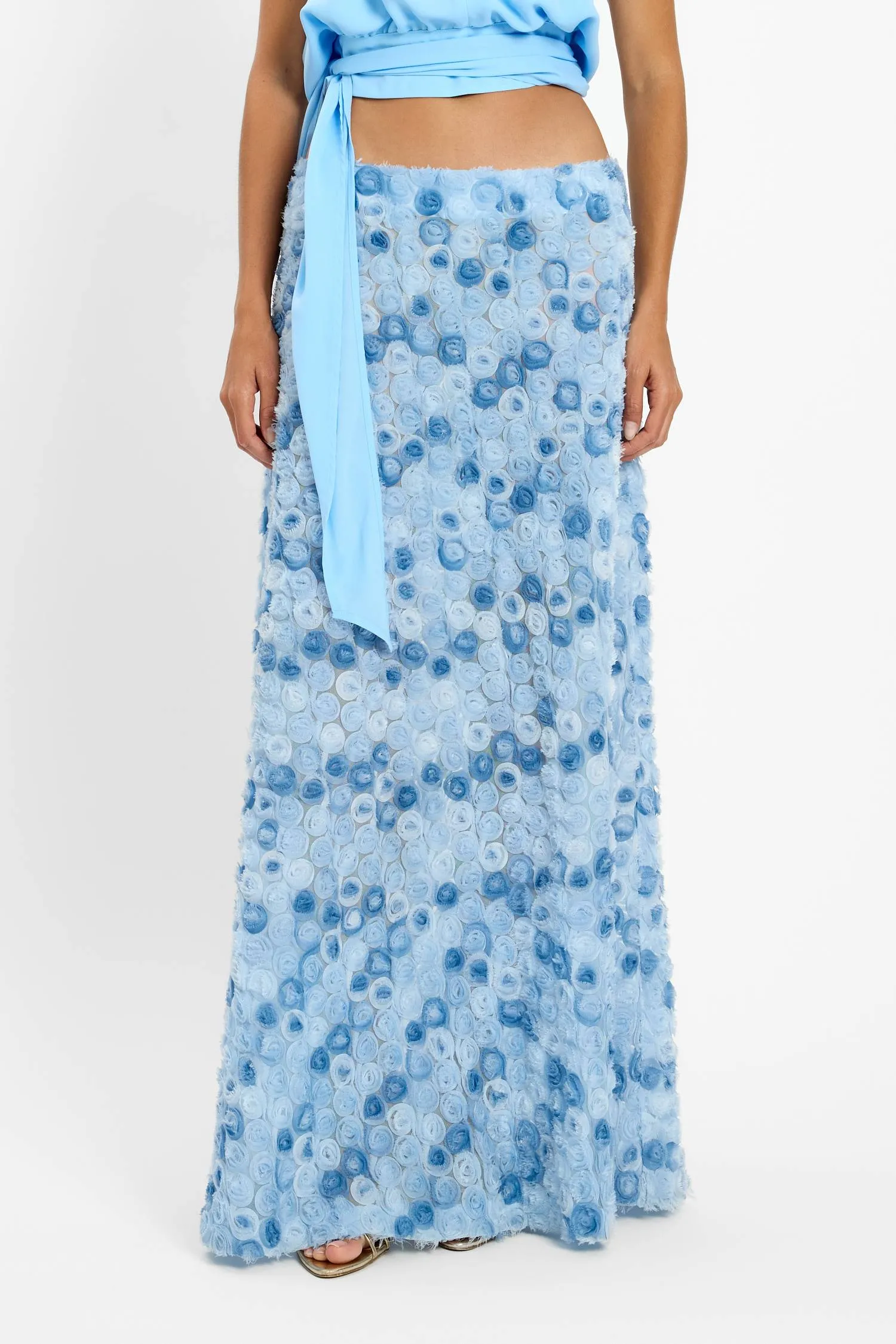 Floreat Maxi Skirt | Blue sold by With Harper Lu product image thumbnail 3