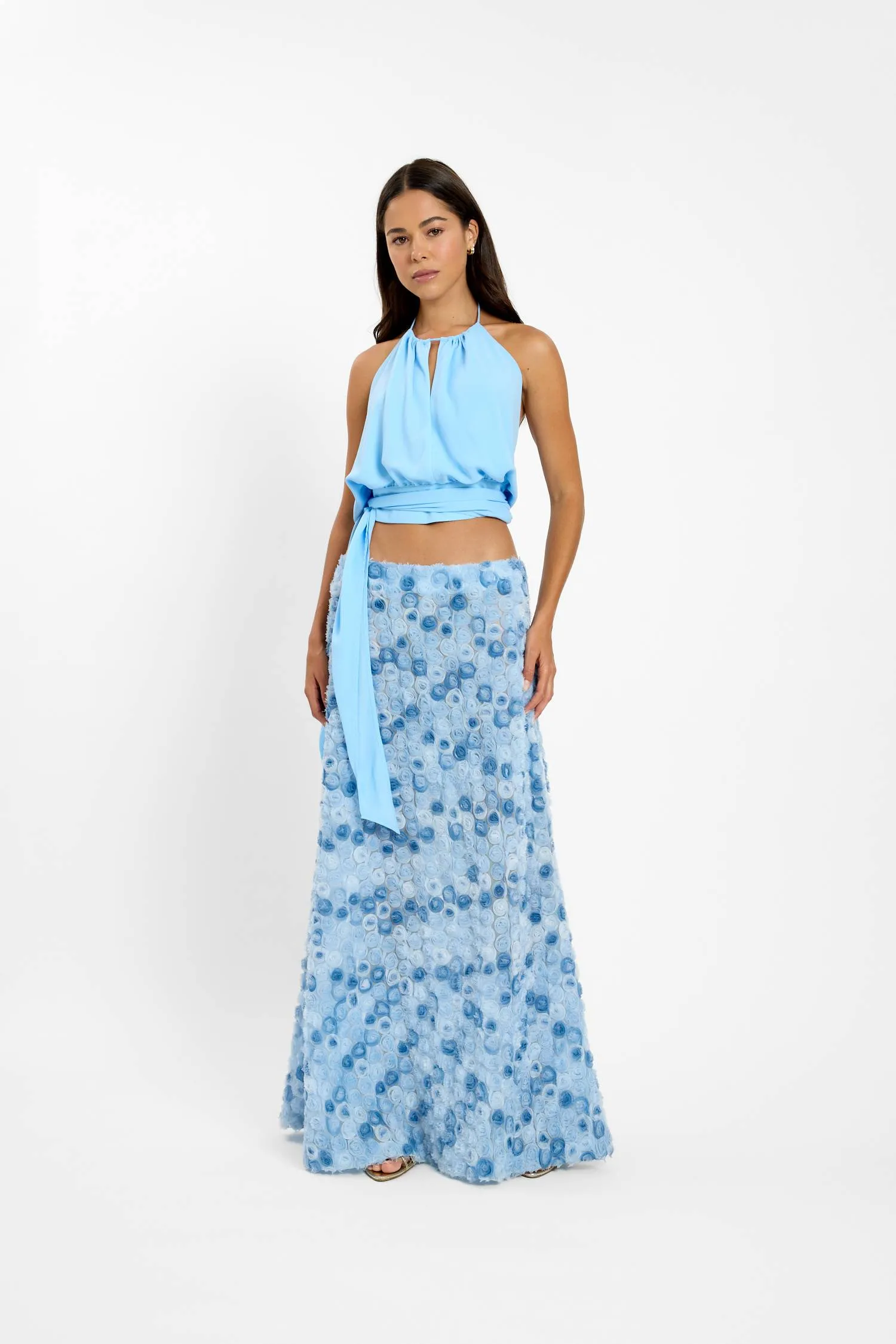Floreat Maxi Skirt | Blue sold by With Harper Lu