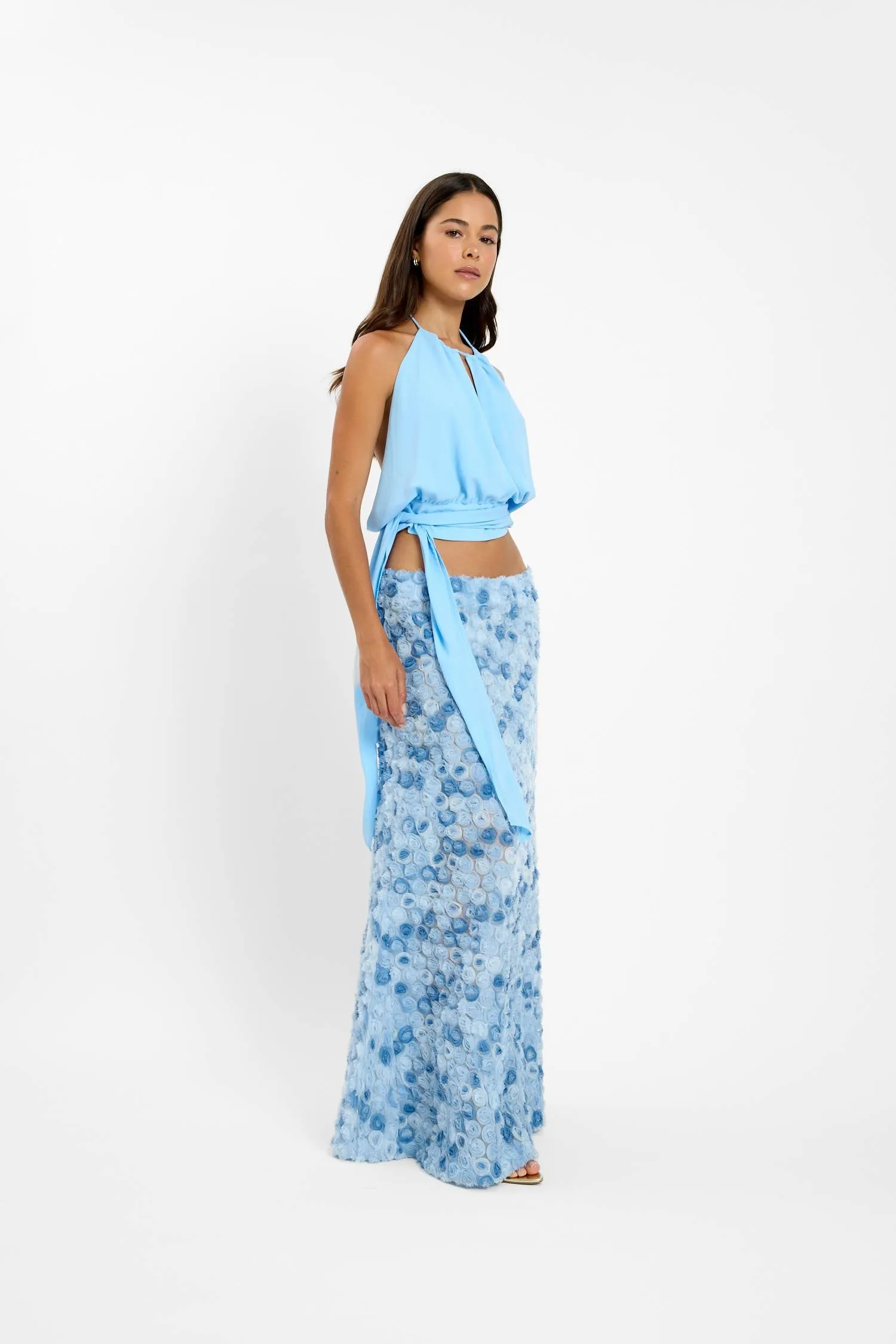 Floreat Maxi Skirt | Blue sold by With Harper Lu product image thumbnail 4