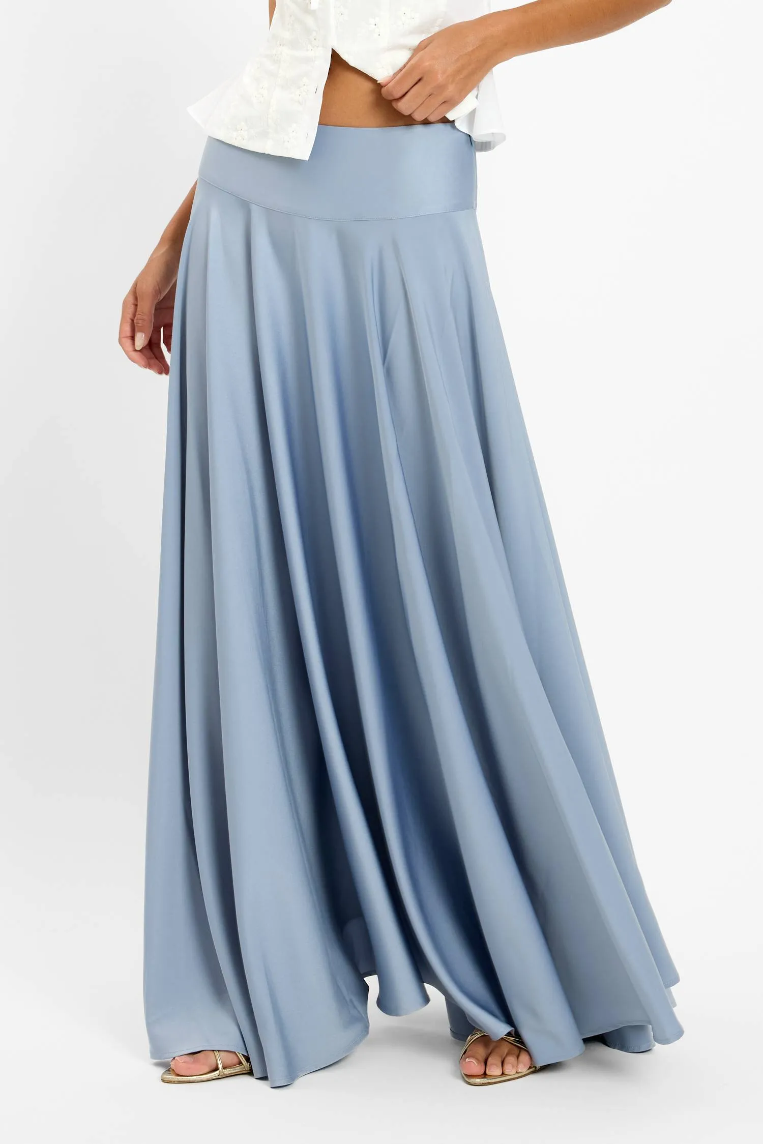 Basque Full Skirt | Ice Blue sold by With Harper Lu product image thumbnail 3