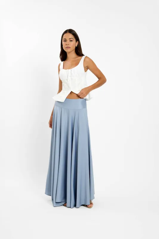 Basque Full Skirt | Ice Blue made by With Harper Lu