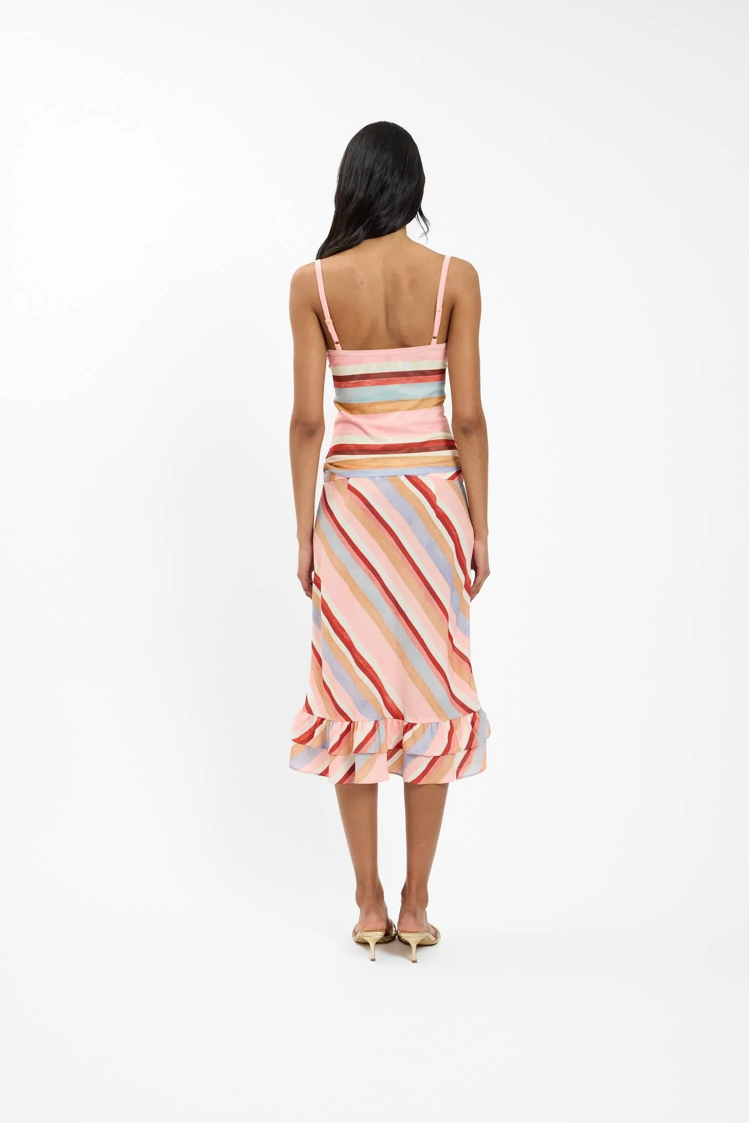 Camisole | Mesh Blush Stripe sold by With Harper Lu product image thumbnail 5