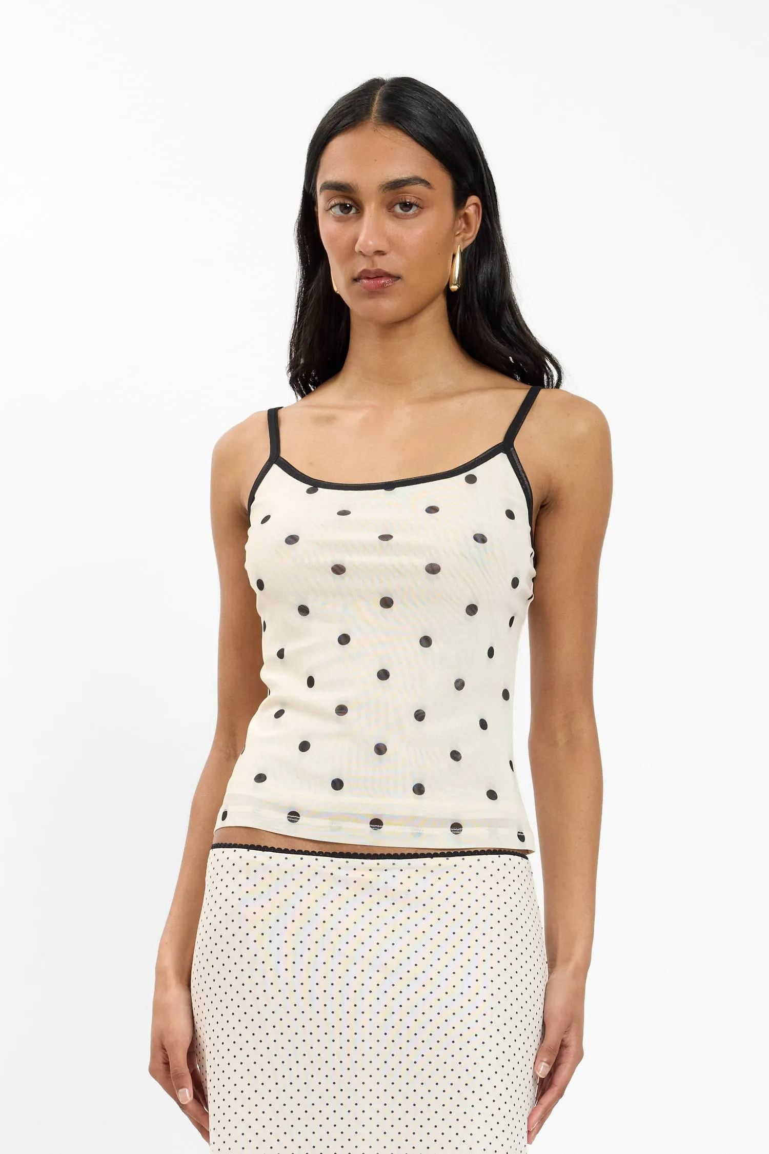 Camisole | Mesh Ivory Polka sold by With Harper Lu