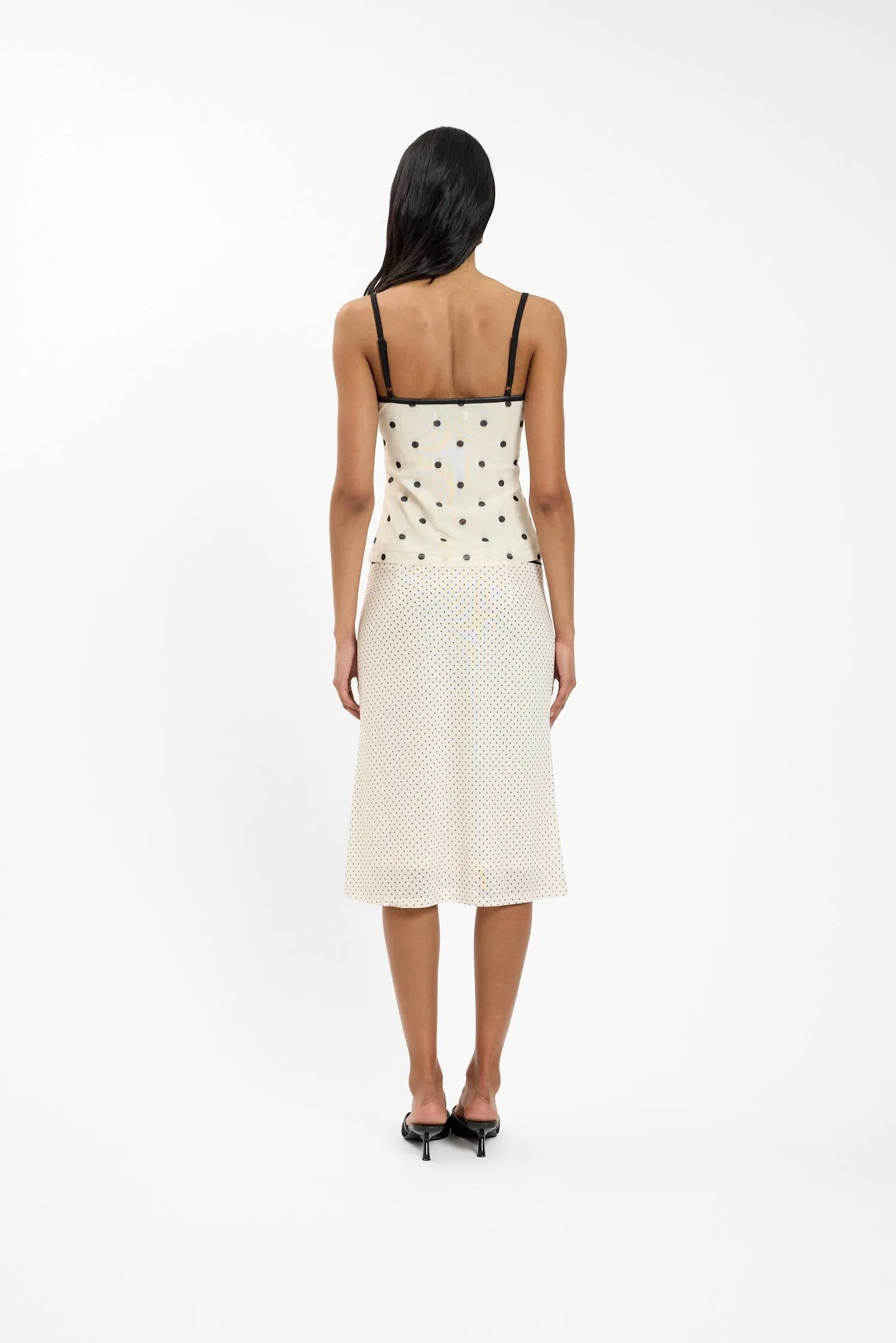 Camisole | Mesh Ivory Polka sold by With Harper Lu product image thumbnail 5