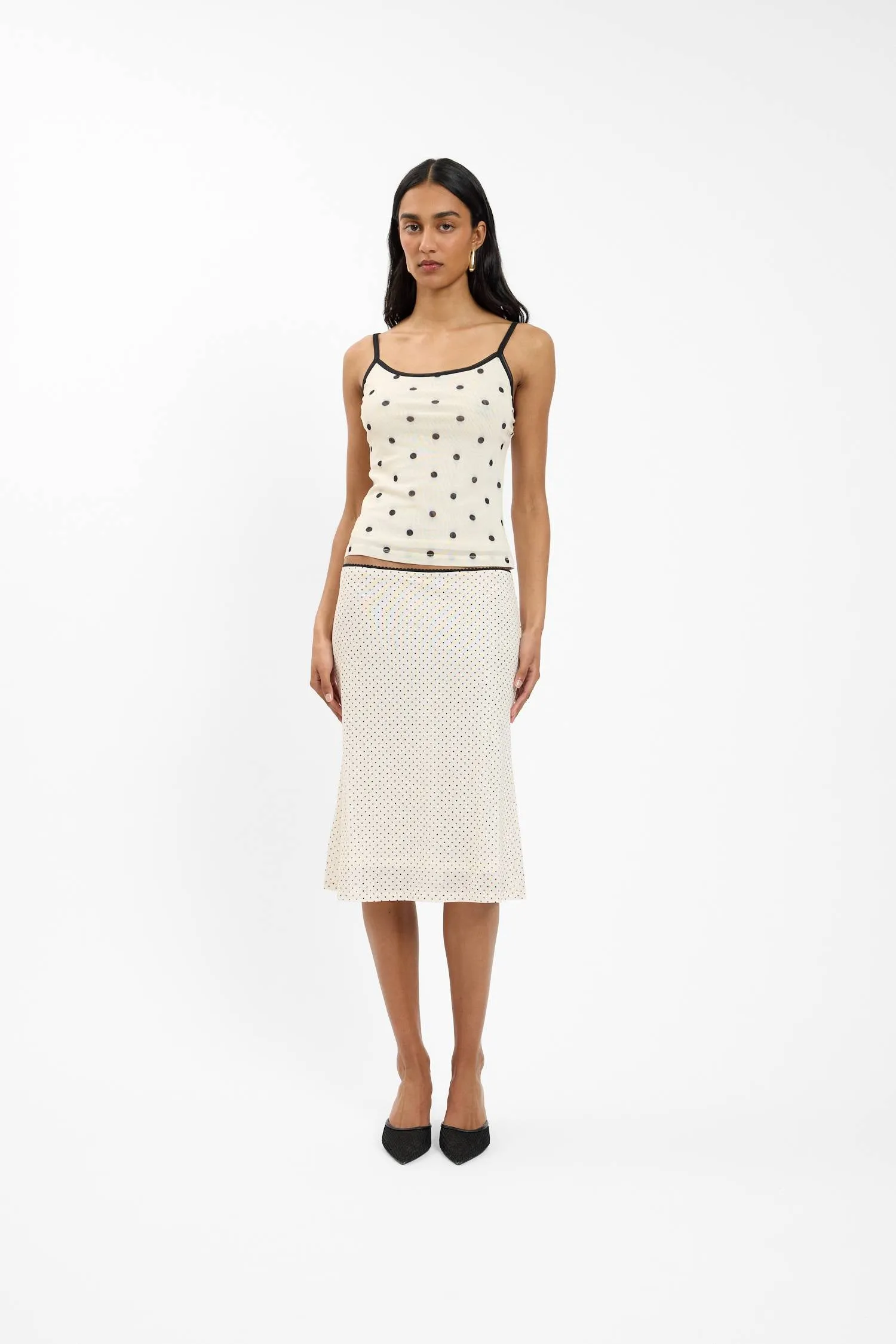 Camisole | Mesh Ivory Polka sold by With Harper Lu product image thumbnail 2
