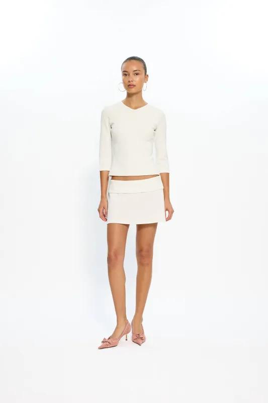 Alba Mini Skirt | White made by With Harper Lu