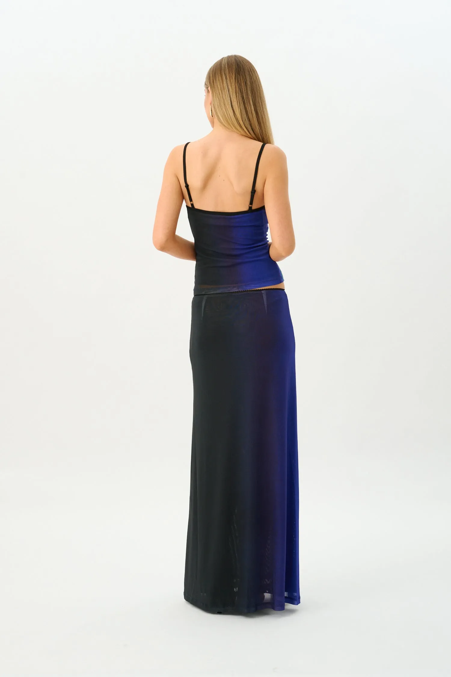 Maxi Skirt | Mesh Cobalt Floral sold by With Harper Lu product image thumbnail 2