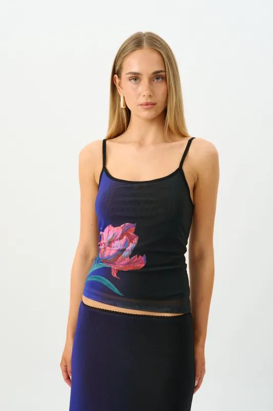 Camisole | Mesh Cobalt Floral made by With Harper Lu