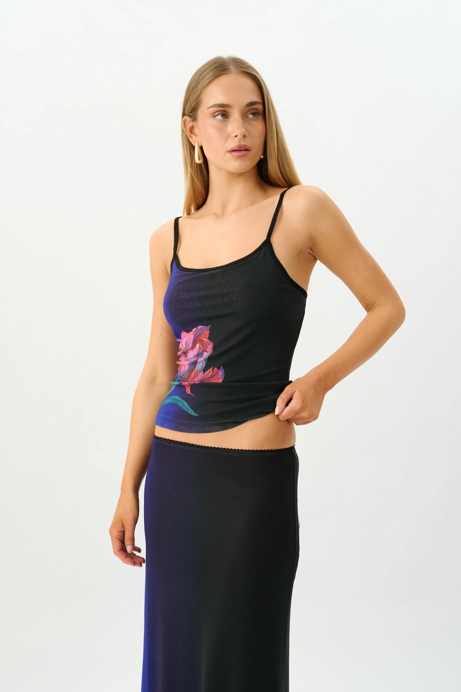 Camisole | Mesh Cobalt Floral sold by With Harper Lu product image thumbnail 5