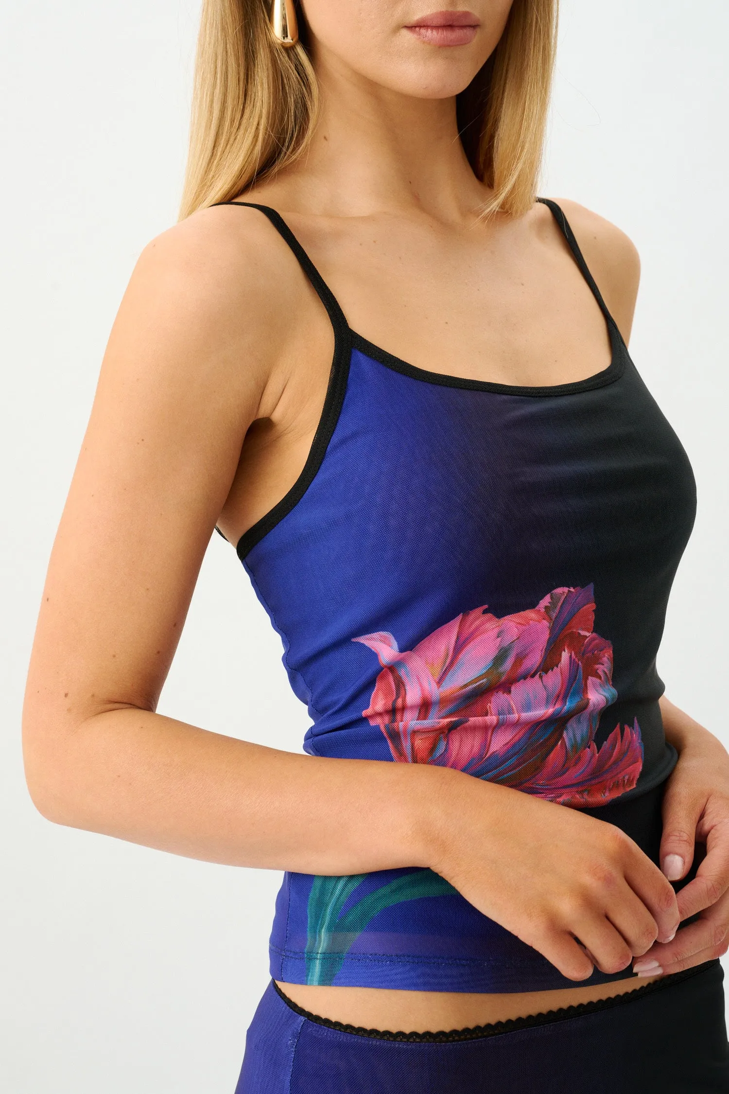 Camisole | Mesh Cobalt Floral sold by With Harper Lu product image thumbnail 3