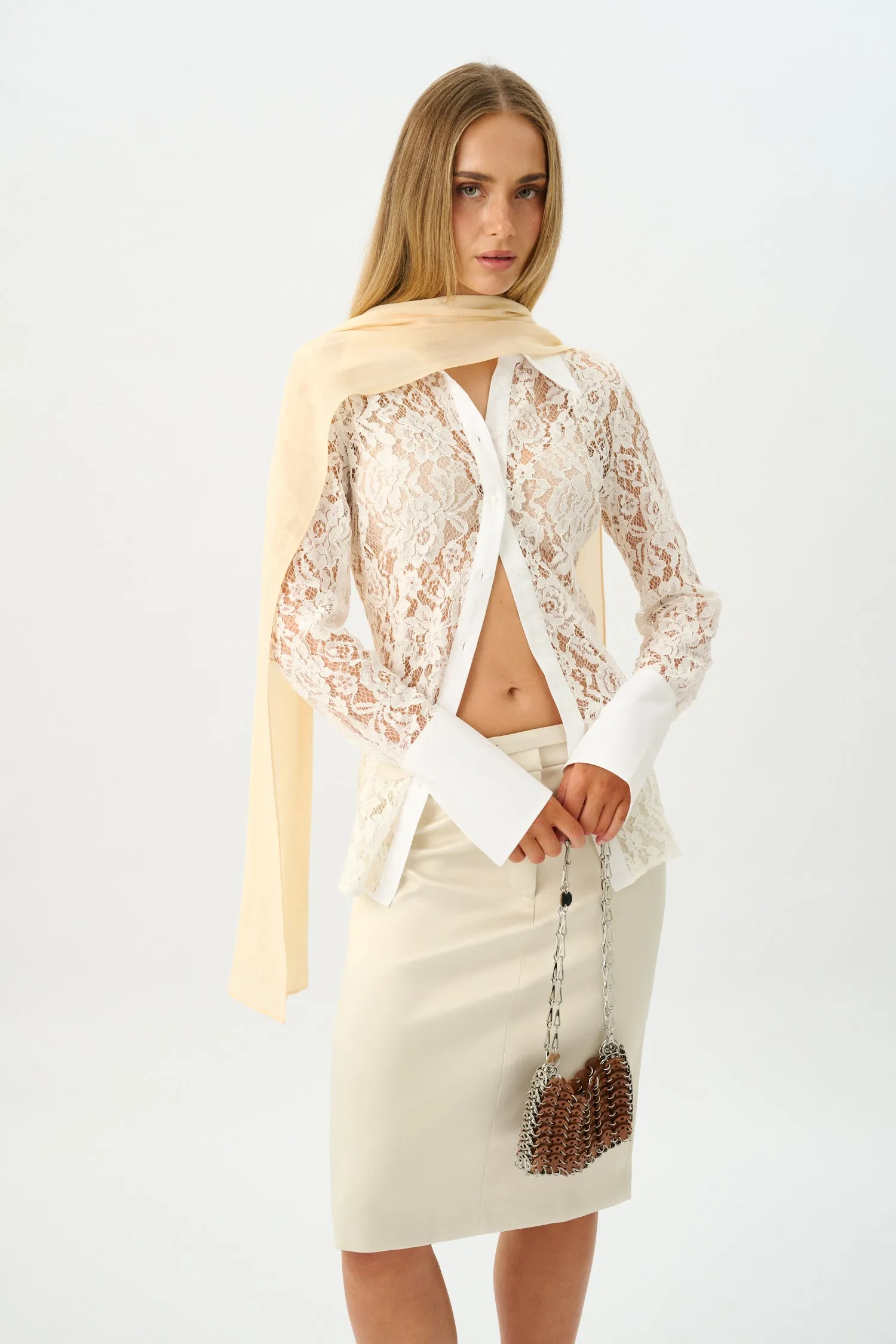 Gina Shirt | White Lace sold by With Harper Lu product image thumbnail 3
