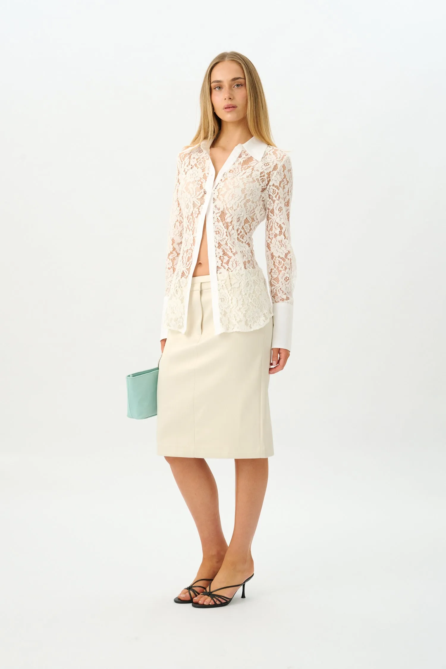 Gina Shirt | White Lace sold by With Harper Lu product image thumbnail 2
