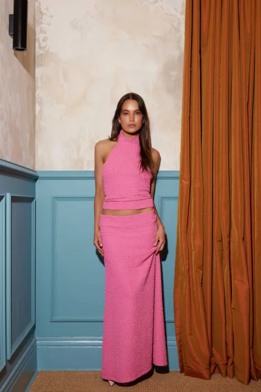 Textured Halter Top | Fuchsia sold by With Harper Lu