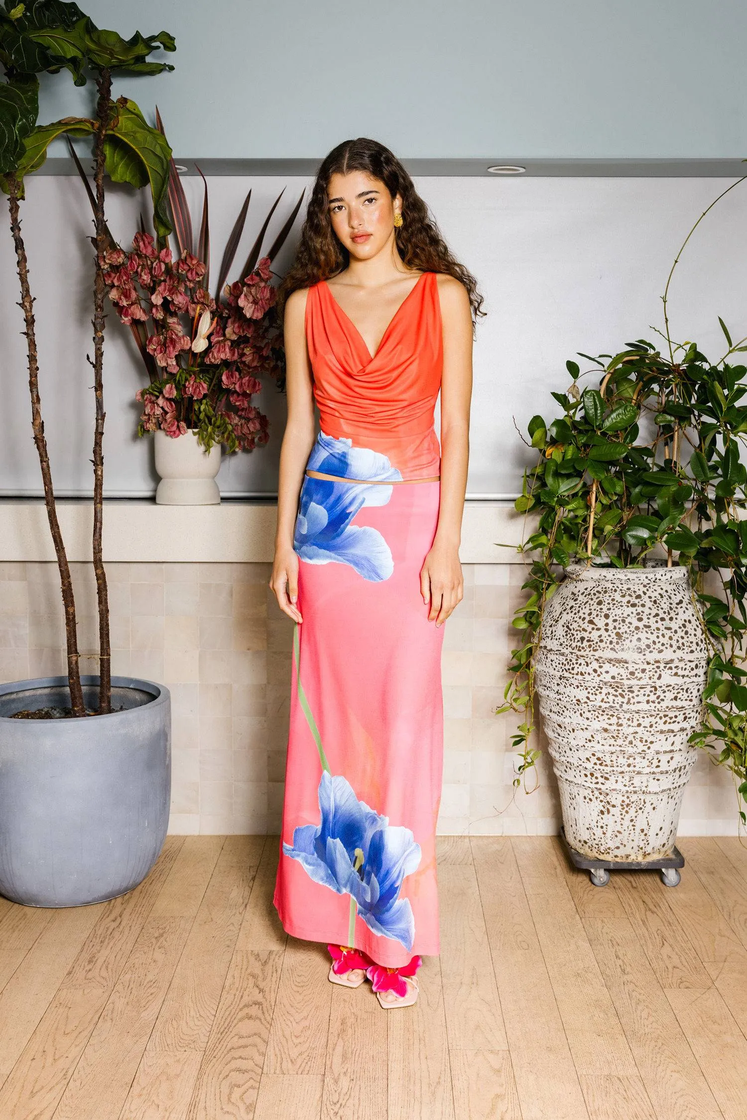 Maxi Skirt | Contrast Poppy sold by With Harper Lu