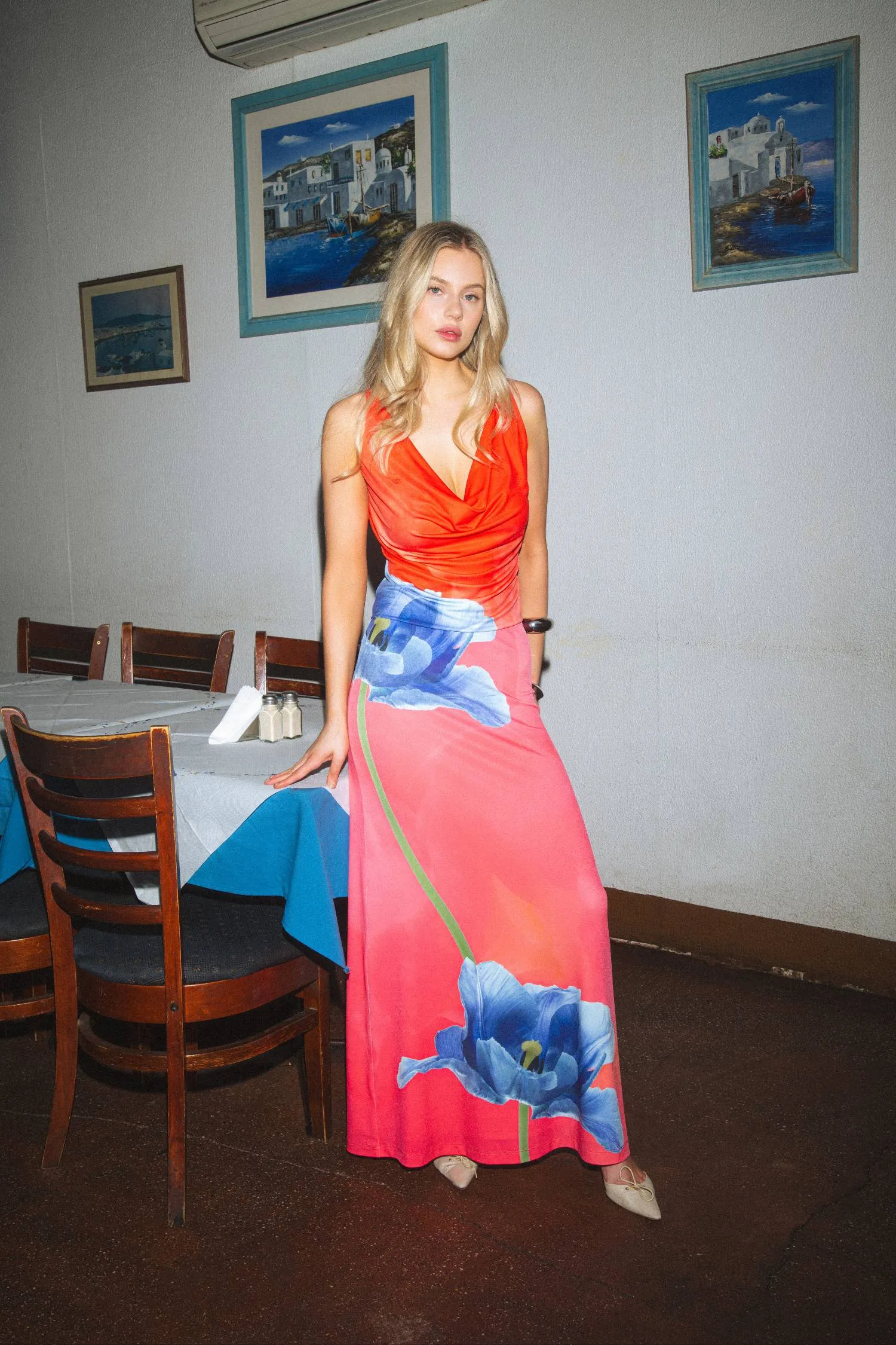 Maxi Skirt | Contrast Poppy sold by With Harper Lu product image thumbnail 4