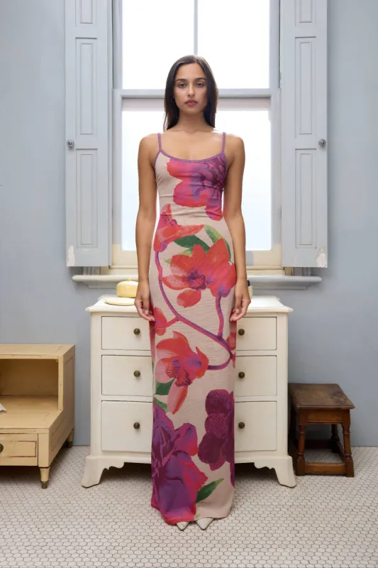 Pre-order: Slip Dress | Mesh Fuchsia Bloom sold by With Harper Lu