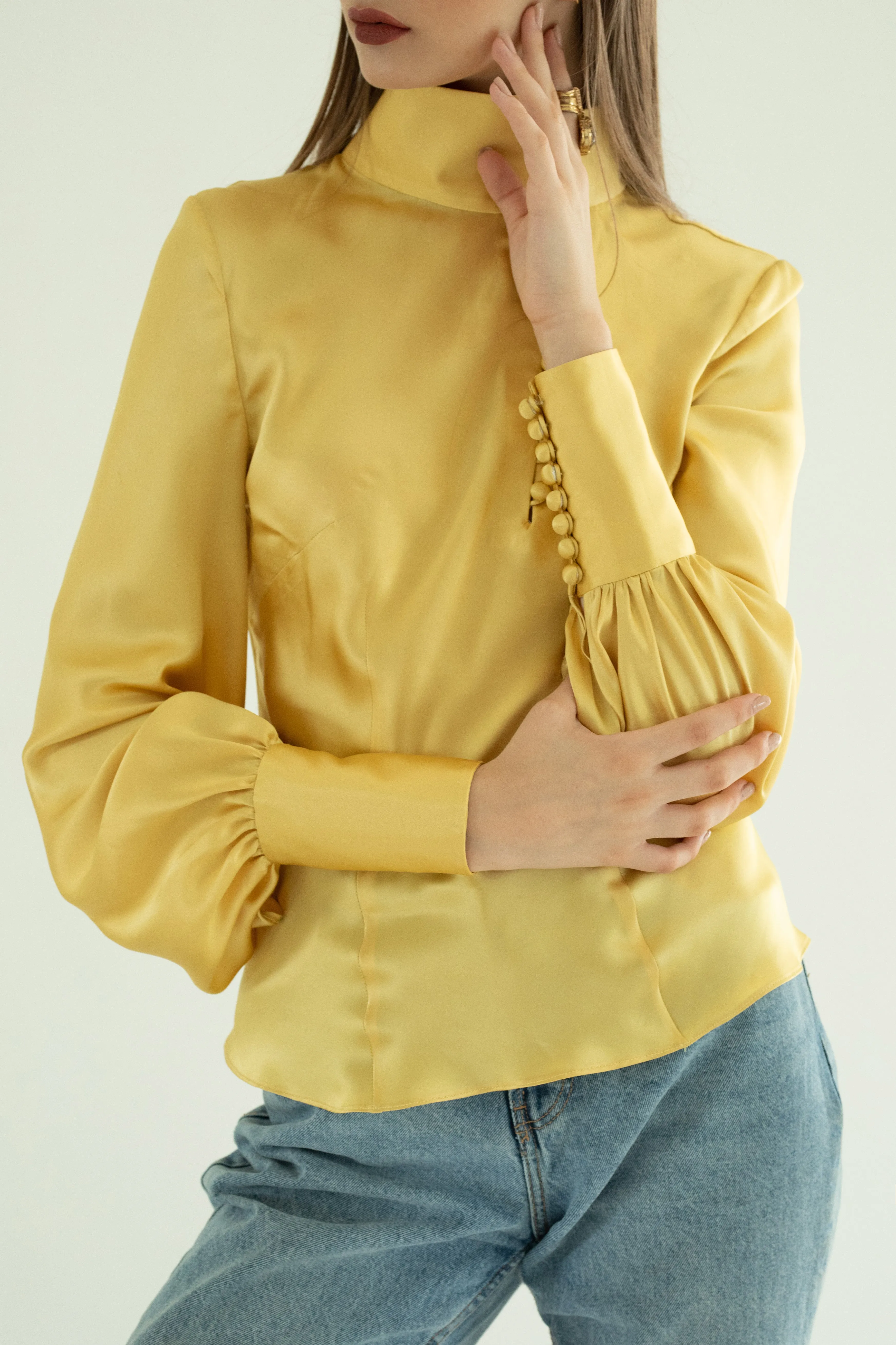 Mandarin Blouse (100% Italian Silk) sold by Stolen Stores product image thumbnail 2