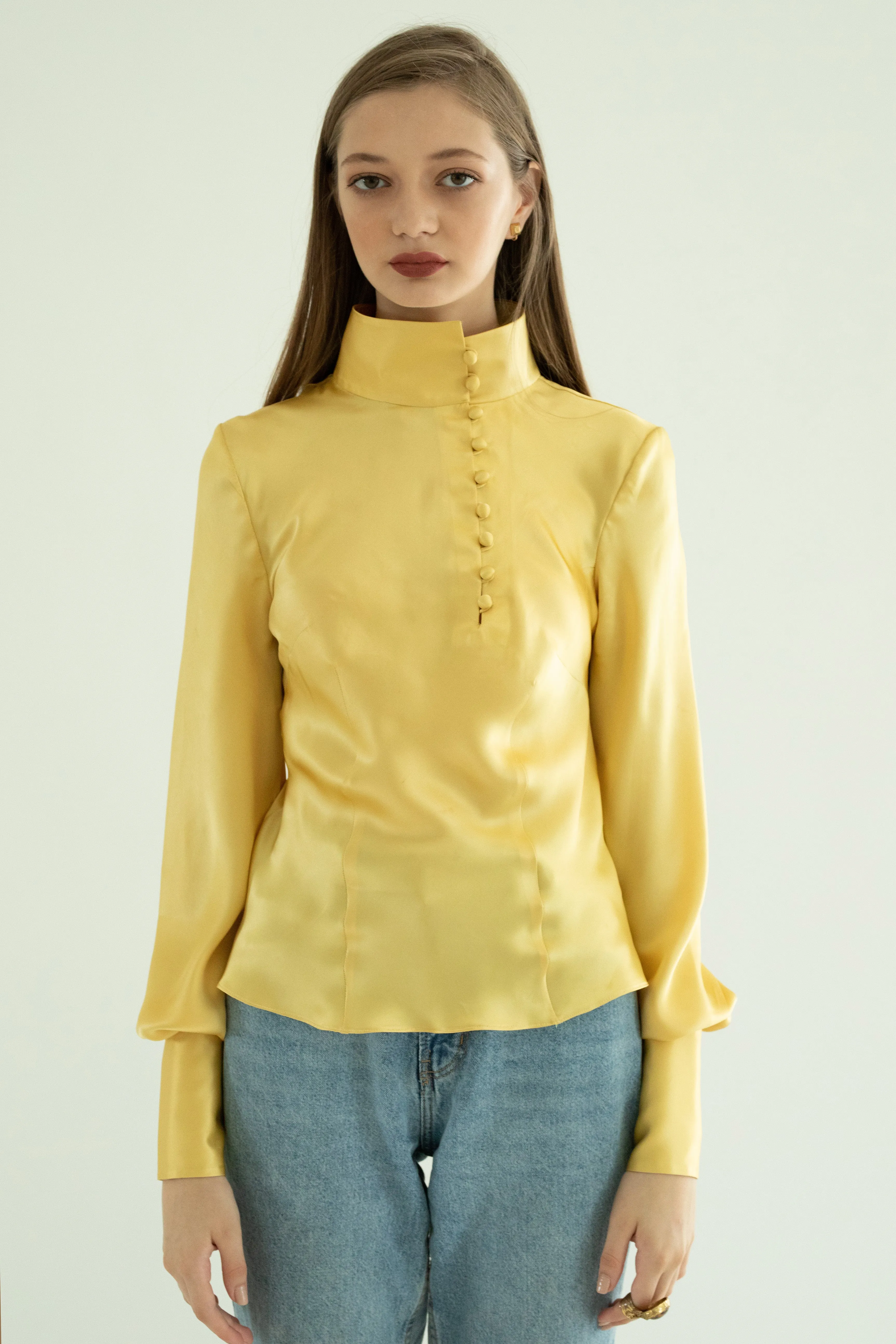 Mandarin Blouse (100% Italian Silk) sold by Stolen Stores