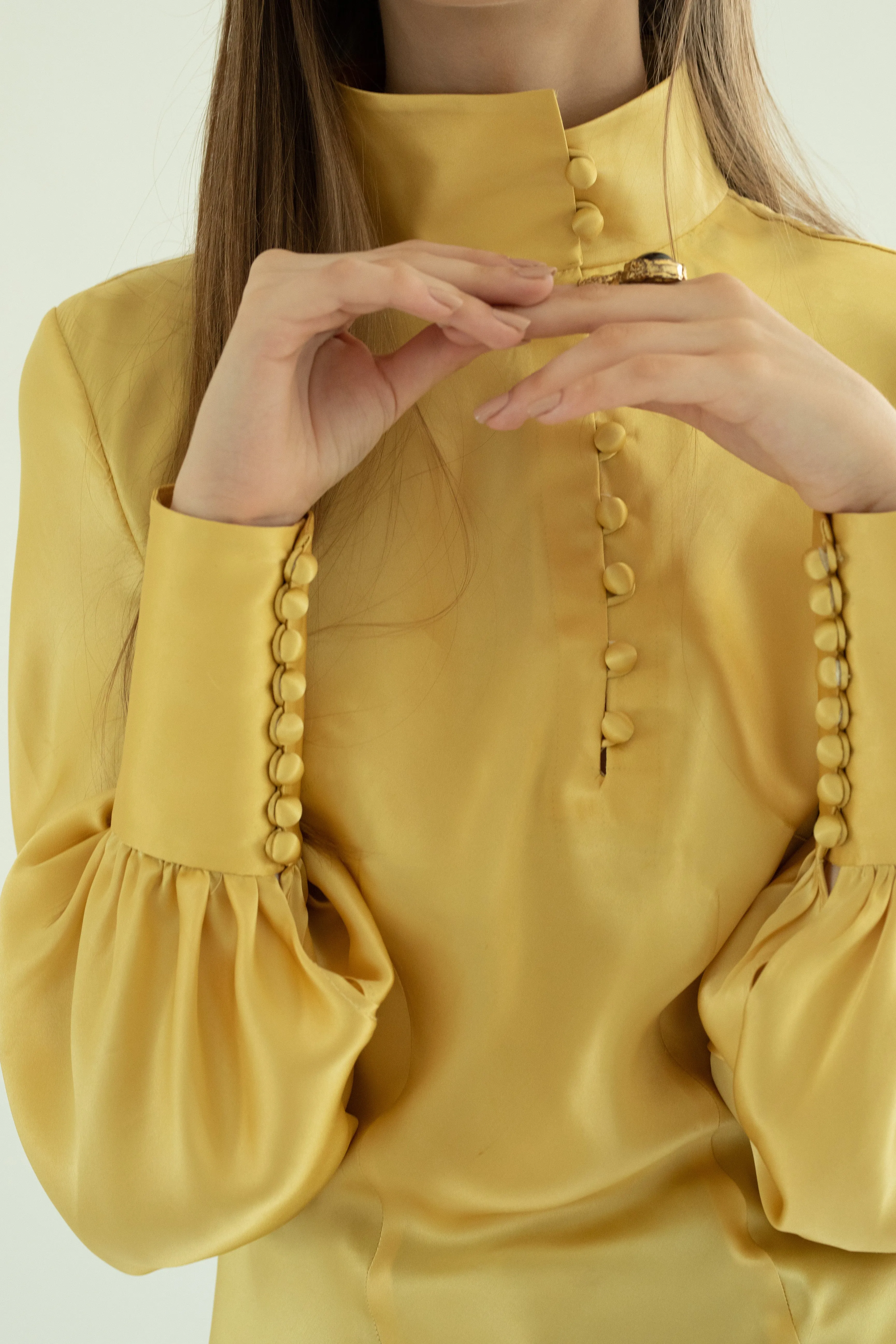 Mandarin Blouse (100% Italian Silk) sold by Stolen Stores product image thumbnail 3