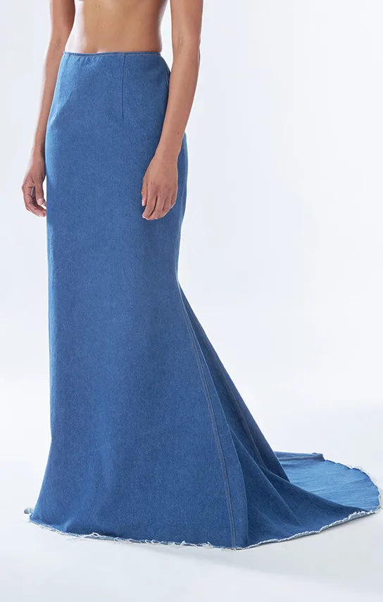 Classic Fishtail Maxi Skirt (Denim) sold by Stolen Stores product image thumbnail 3