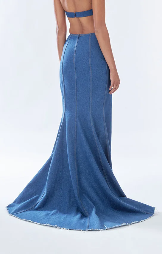 Classic Fishtail Maxi Skirt (Denim) sold by Stolen Stores product image thumbnail 5