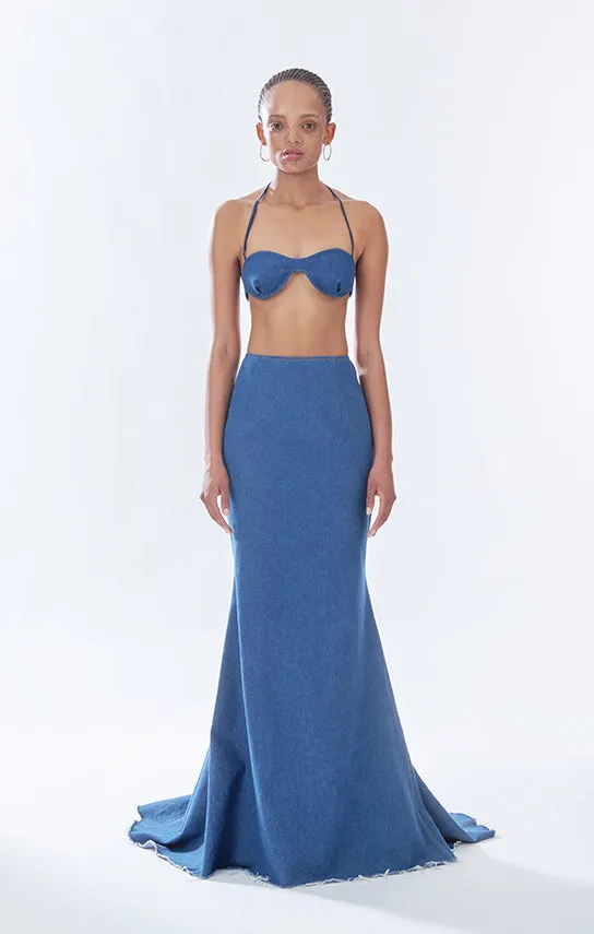 Classic Fishtail Maxi Skirt (Denim) sold by Stolen Stores product image thumbnail 2