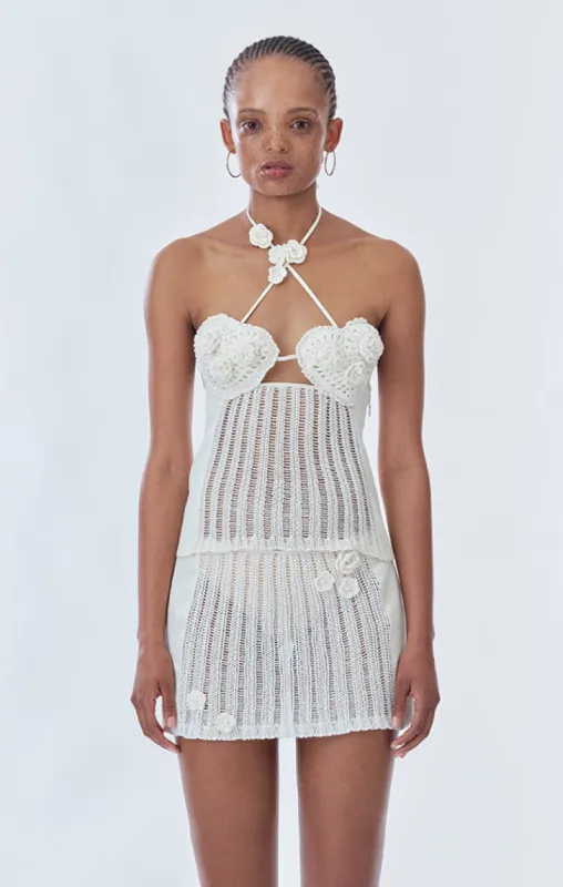 Ms. Heart Floral Crochet Bustier sold by Stolen Stores