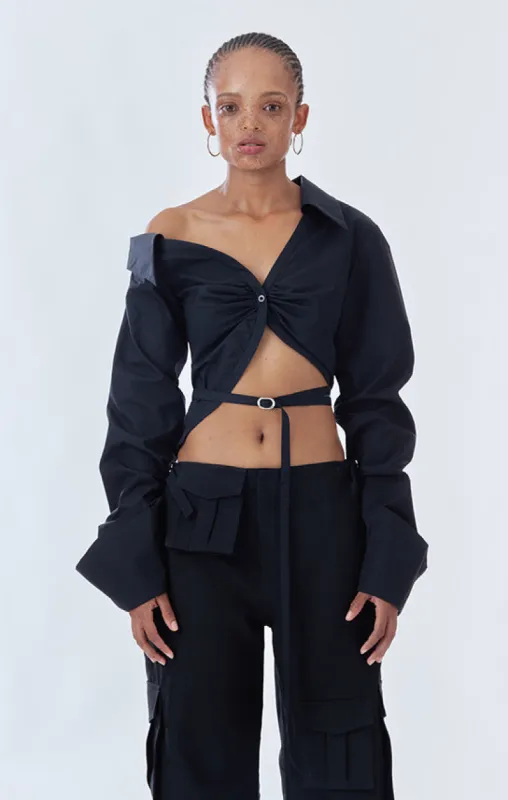 Off shoulder Cropped Shirt made by Stolen Stores