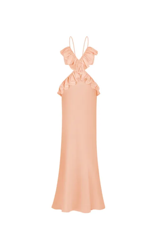 Ruffle Maxi Slip Dress sold by Stolen Stores