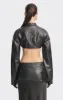 Faux Leather Racing Belt Crop Jacket sold by Stolen Stores