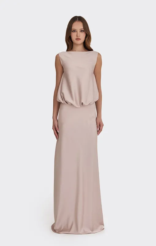 Puffed Boatneck Maxi Gown sold by Stolen Stores