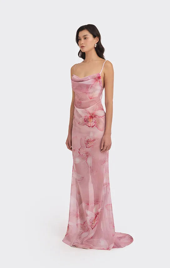 Cowl Neck Dress (Orchid Print) sold by Stolen Stores product image thumbnail 2