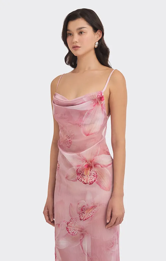 Cowl Neck Dress (Orchid Print) sold by Stolen Stores product image thumbnail 4